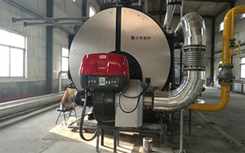 What to do if there is excess air in the hearth of an industrial steam boiler?